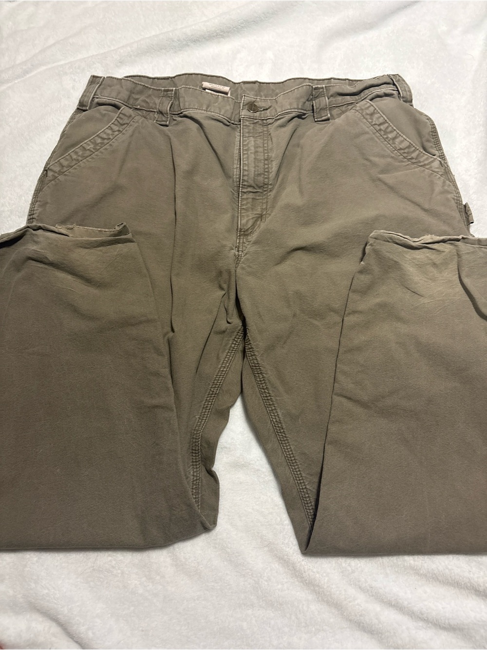 Carhartt Men's Olive/Tan Cargo Work Pants